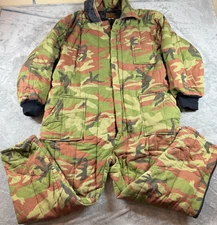 Vtg Caliber Sportsman’s Apparel Camo Insulated Coveralls L Quilted Hunting