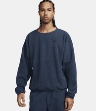 NEW Nike Fleece Sweatshirt Sherpa Crewneck Zip Pockets Men  s XLarge FB8378-410