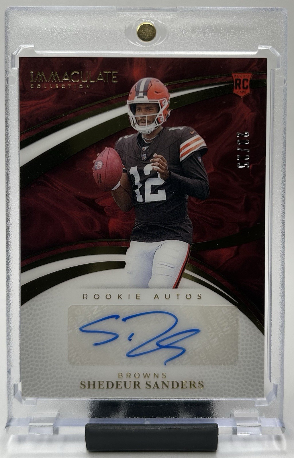 Shedeur Sanders Panini Immaculate Collection Rookie Autos #RASS Base