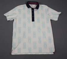 Greyson Golf Western Spirits Short Sleeve Polo Performance All Over Printed Sz L