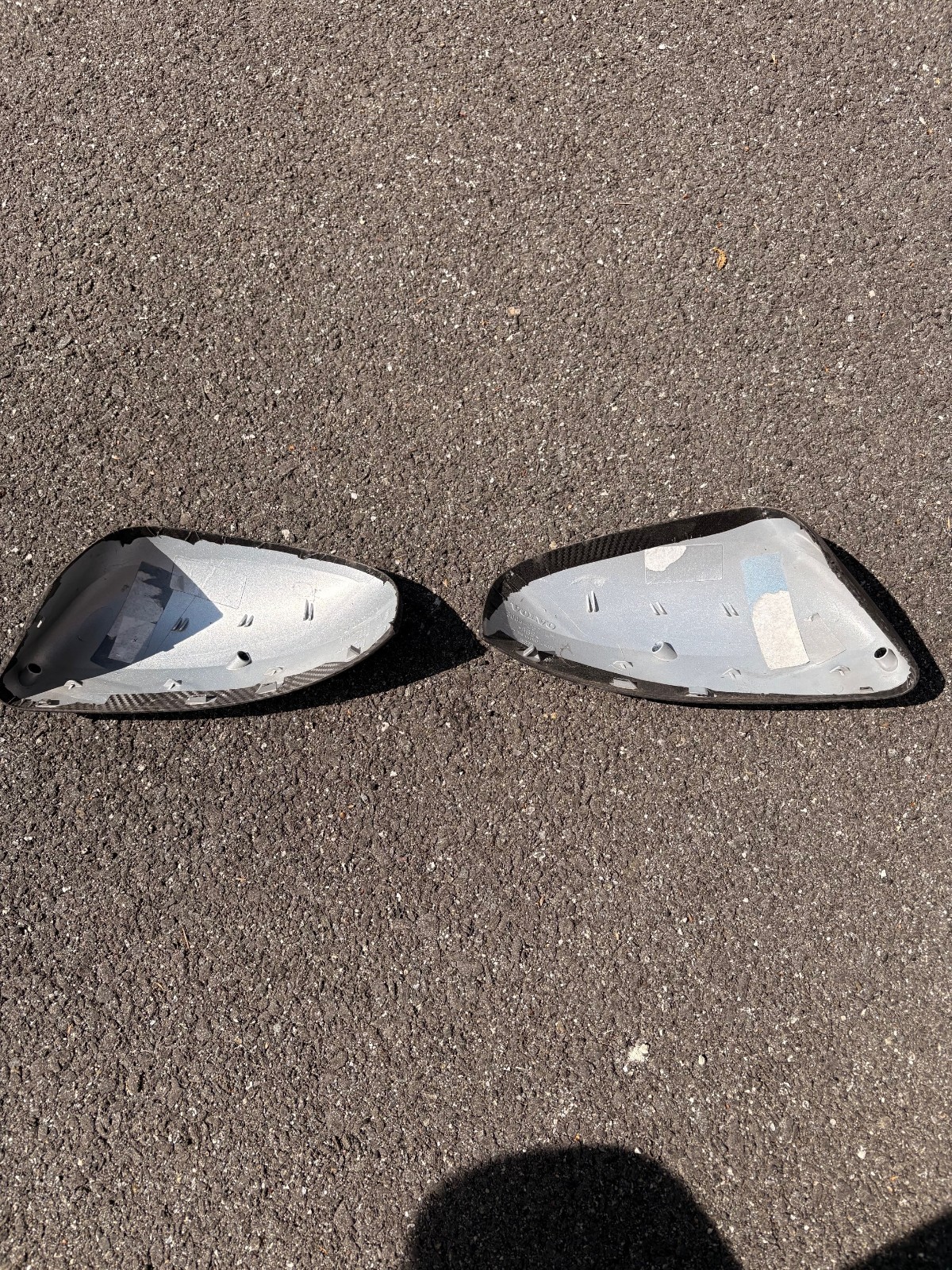 2006-2009 Aston Martin Vantage V8, V12 Side Mirror Covers Carbon Wrap Silver 