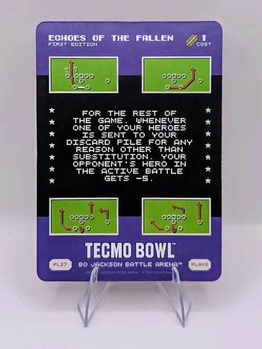 2026 Bo Jackson Battle Arena Tecmo Bowl SP Play Card `Echoes Of The Fallen` PL27