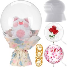 16 Pcs Bobo Balloons Bulk 26" and 30" Clear Wide Mouth Bubble Bobo Balloons f...