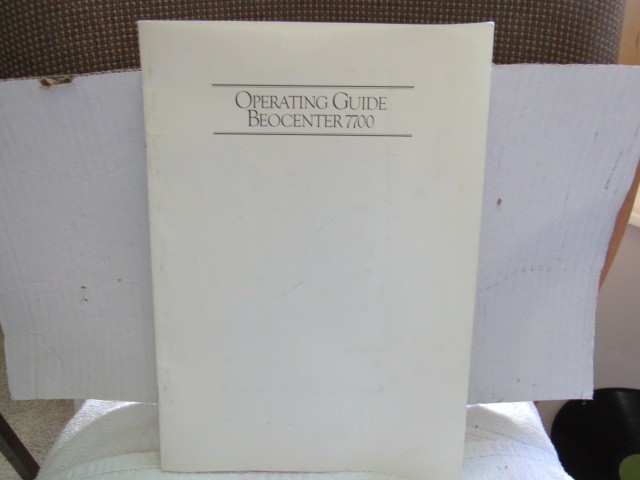 1983 BANG & OLUFSEN B&O BRAND. MODEL BEOCENTER 7700. OWNER'S MANUAL. DENMARK
