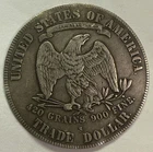 New ListingUS .900 Silver Trade Dollar Machine Milled Oddity   Wafer Thin 6.74 Grams.