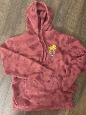 Neff Hoodie Tie Dye Flower Pattern Mens Size Small Cotton Pullover