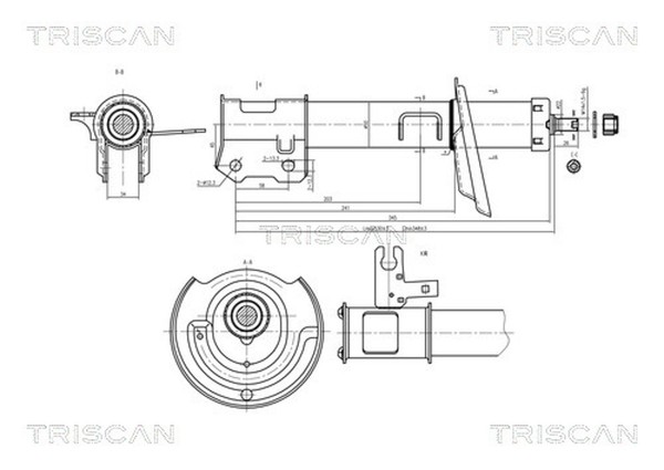 1X Triscan StoßDäMpfer 8705 24104 FüR Opel Astra A04 Caravan Gtc Zafira Family-image