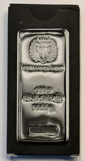 1 Kilo .999 Silver Bar Germania Mint Sealed in Original Plastic B21960