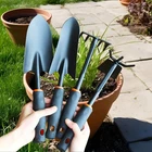 4-Piece Garden Tool Set – Heavy Duty Hand Trowel, Transplanter, Rake & Weeder Ki