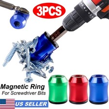 3pcs Strong Magnetic Screw Ring: 1/4 Inch/ 6.35 mm Universal Magnetic Screw Hold