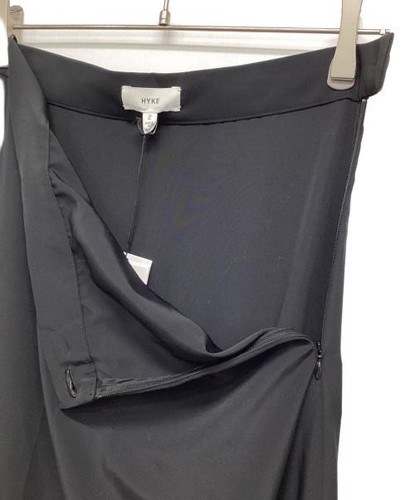 HYKE Black Fringe Skirt #125 Long Skirt Women's 100% Polyester - Imagen 3 de 5