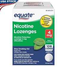 Nicotine Polacrilex Lozenges 4mg Mint Flavor Stop Smoking Aid Craving Relief NRT