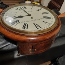 victorian fusee wall clock antique