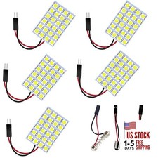5-pack White 5050 24smd Led Panel Dome Light Lamp Auto Car Reading 24smd-white
