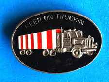 VINTAGE UNKNOWN MODEL KENWORTH PETERBILT MACK GMC TANKER TRUCK BELT BUCKLE