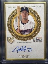 2025 TOPPS GILDED JOSH JUNG GILDED CHAMPIONS AUTO /50 TEXAS RANGERS WS AUTO