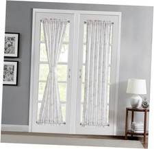 French Door Curtains Set of 2. 30 x 72 Privacy 30"W x 72"L Pack of 2 White