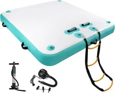 5ft/6ft/8ft/10ft Floating Dock Water Platform, 8 x 5.25 x 0.5ft, Mint Green 