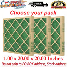  4/12 Pack Flanders Precisionaire Nested Glass Air Filter 20" x 20" x 1", Green