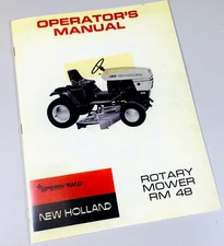New Holland S-12 S-14 Tractors 48 Rotary Mower Owners Operators Manual Book
