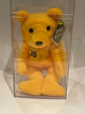 JIM EDMONDS 25 MLB BAMMERS BAMM BEANO'S Yellow Plush Beanie Bear w Case