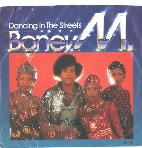 BONEY M--PICTURE SLEEVE + 45-(DANCING IN THE STREETS)--PS--PIC--SLV