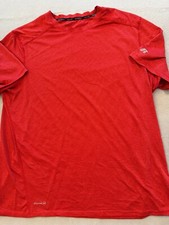 Tommy Hilfiger T Shirt Youth Boy's Large Solid Red Logo V-Neck Cotton Tee