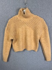 Free People Sweater Women Extra Small Crop Bradley Pullover Funnel Neck Textured