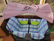 WonderFold W2 Luxe/Elite Set of Seat Covers,Mat Cover and Canopy WATERCOLOR 