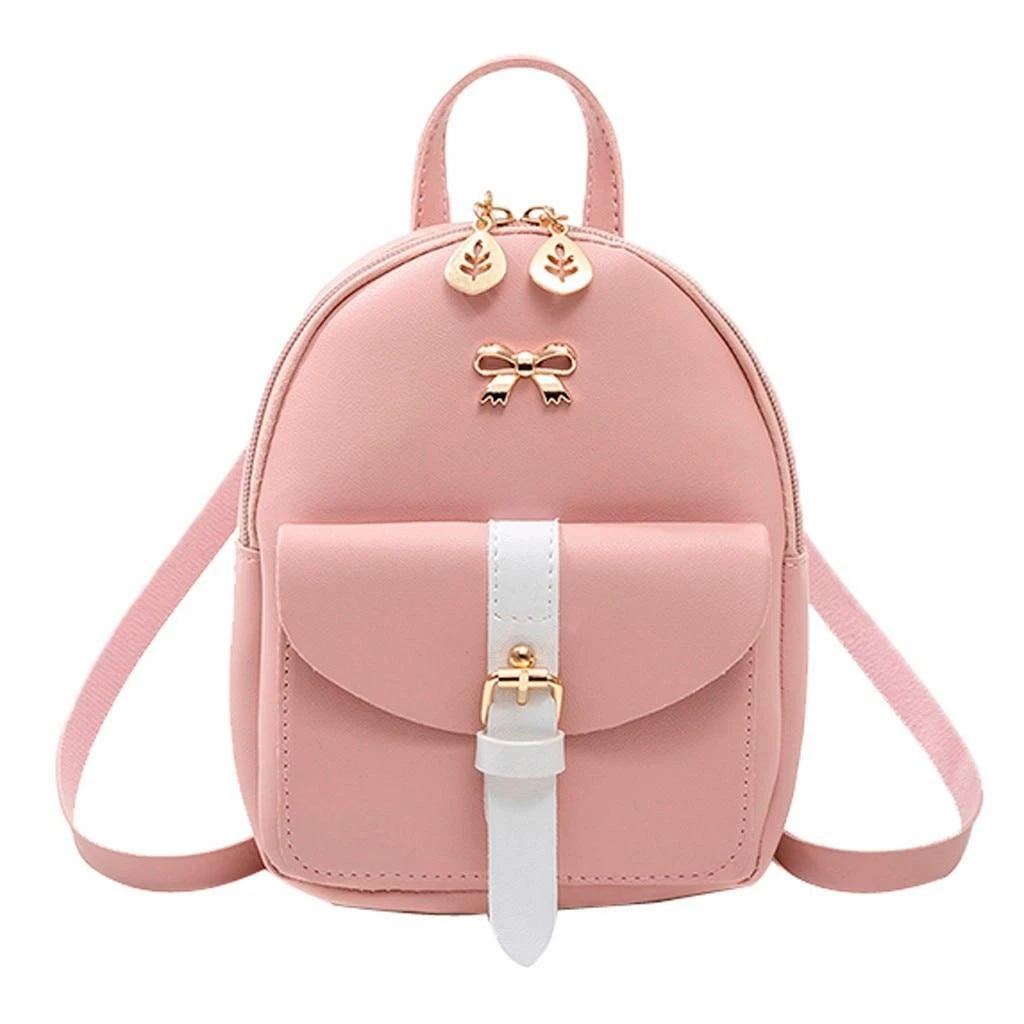 Mini bolso de mochila con estampado para mujer, linda mochila de