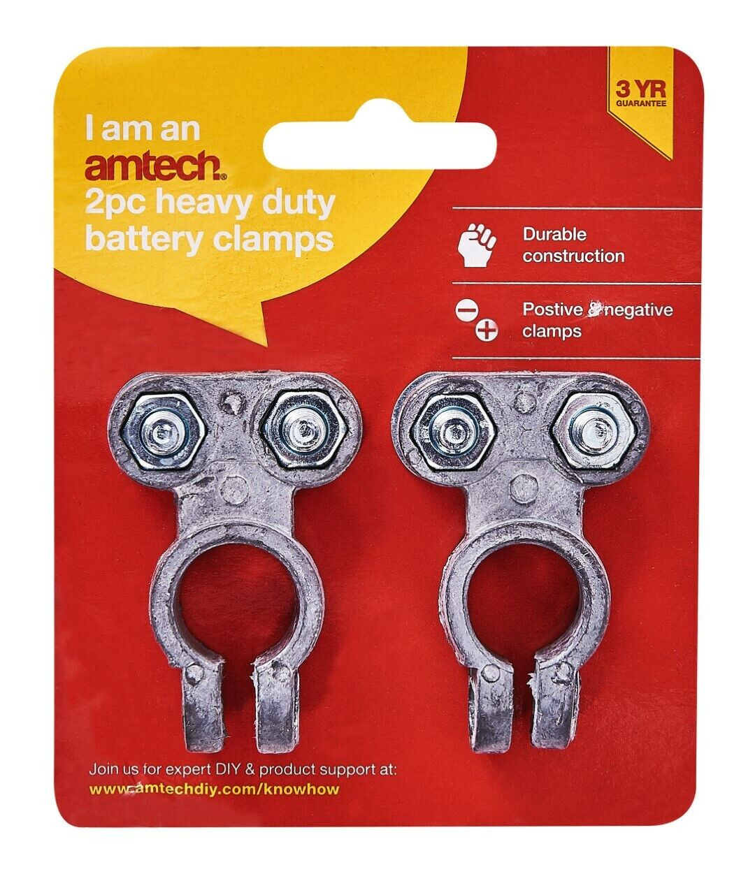 12V Heavy Duty Battery Terminal Clamps, Connectors. Cars, Caravans, Motor Home