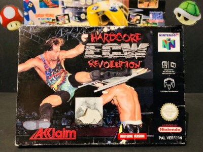 NINTENDO 64 || ECW HARDCORE REVOLUTION IN OVP + SPIELEANLEITUNG || RETRO ||