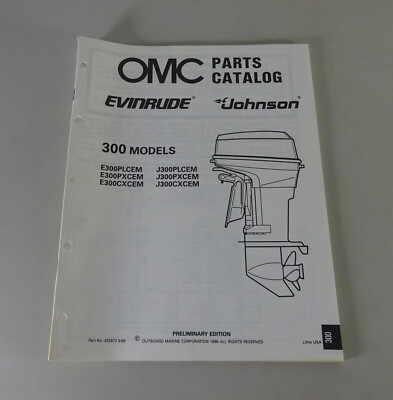 Teilekatalog OMC Evinrude / Johnson Outboards  300 Models Stand 9/1988