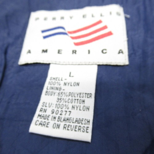 Vintage Perry Ellis America Jacket Mens Large Blue Red Full Zip Windbreaker NEW - Picture 4 of 14