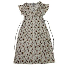 Charlotte Russe Floral Midi Dress Ruffle Trim Cottagecore Summer Size S
