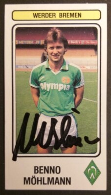 Benno Möhlmann original autograph Werder Bremen 1983 Panini football #100