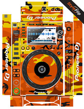 Pioneer CDJ 2000 Nexus 2 skin | arancione mimetico | decalcomania protettiva | skin StyleFlip