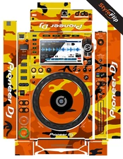 Pioneer CDJ 2000 Nexus 2 Skin | Orange Camo | Protective Decal | StyleFlip Skins