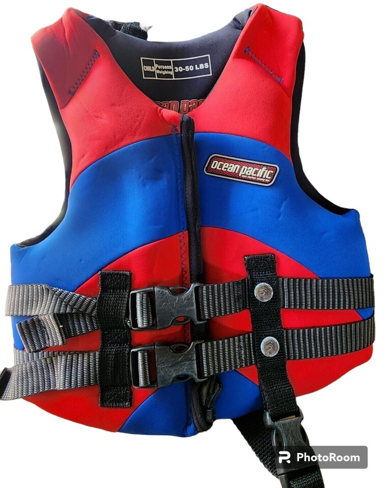 Ocean Pacific Childs Life Vest 30-50 Lbs USCG Approved Boati