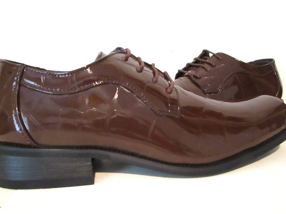 Fortino Landi Mens A3067D Faux Leather Dress Casual Oxford Shoe