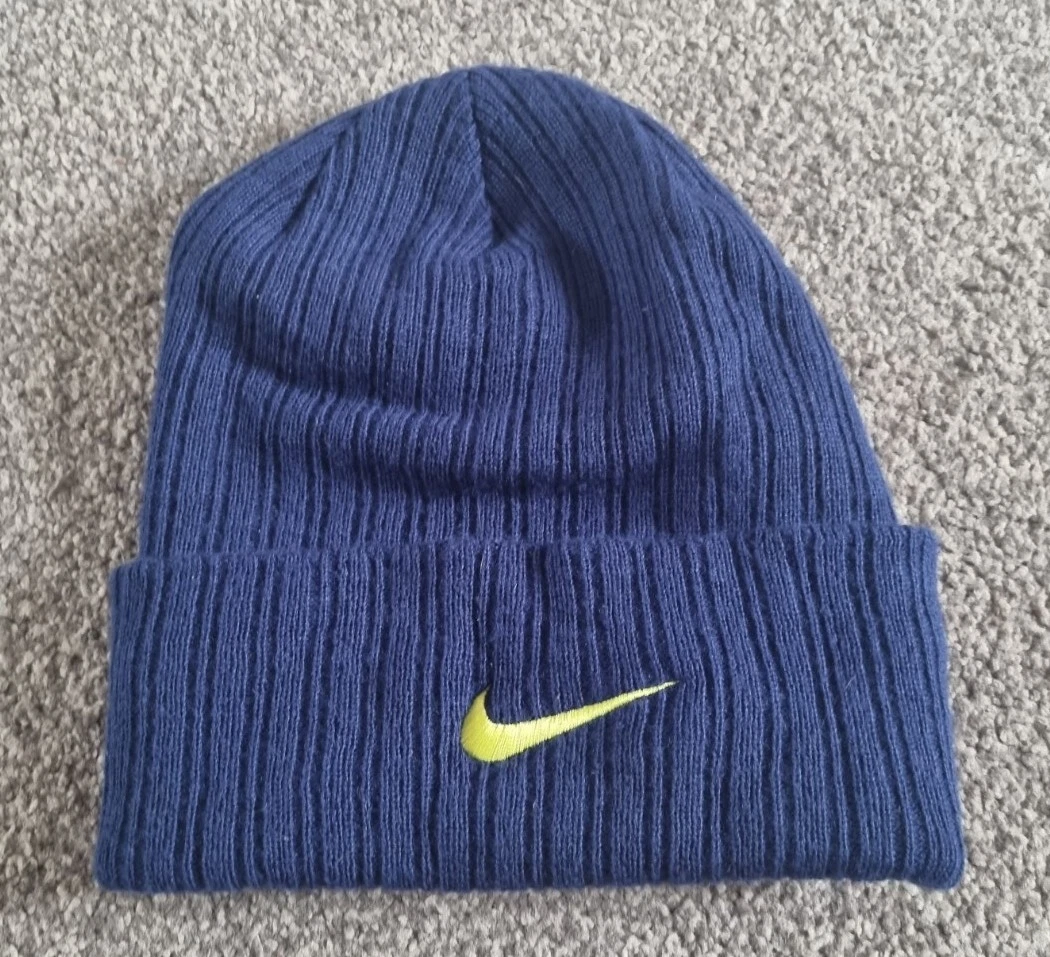 navy blue nike beanie