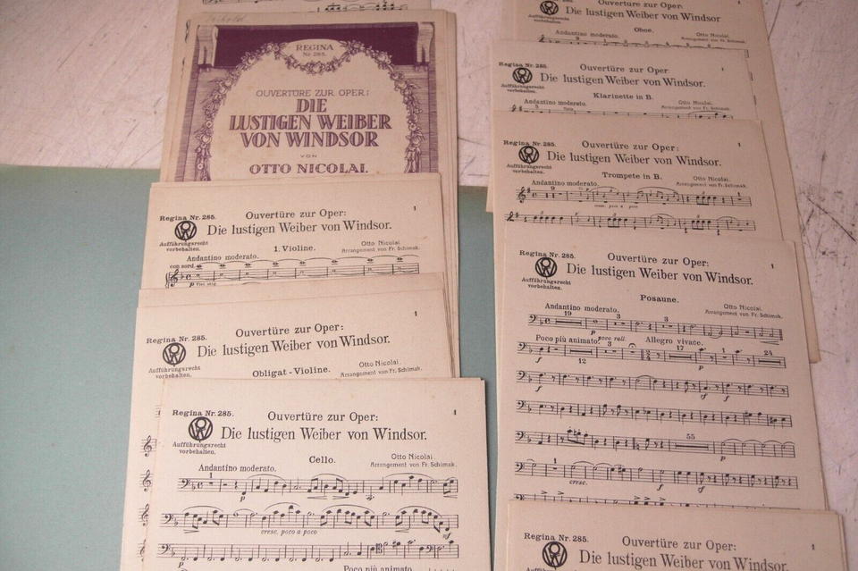 Orchrista Notes Old Notes Salon Orchestra Overture Merry Wives of Windsor Nicolei 13 ...