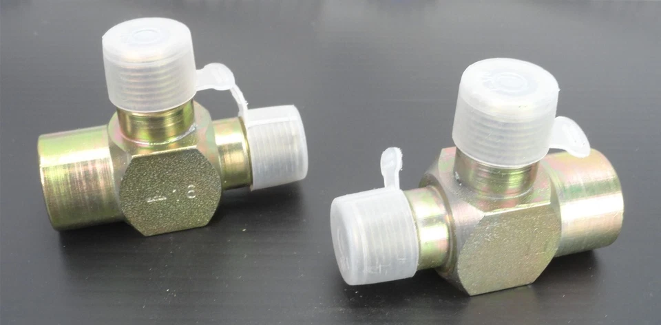 (Lot of 2) EATON -T- 3/8" Male x Male x Female NPT Tee-Fitting, Zinc Coated -NEW - Image 2 of 4