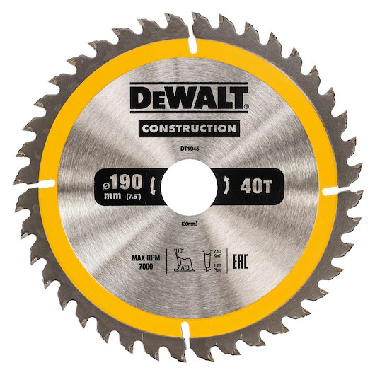 Настольная лампа Dewalt DT1945-QZ Lama Sega круглая 190x30 мм 40 Т для кухни 7590₽