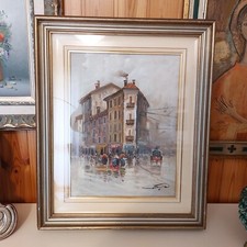 Quadro di Claudio Di  Costanzo anni 80 Milano - Dipinto olio su tela cm 58x48