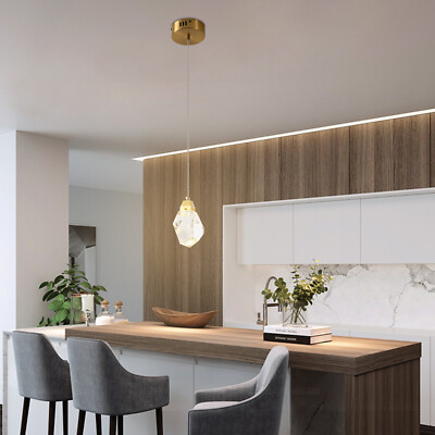 1x Modern Crystal Pendant Lamp Kitchen Island Ceiling Fixture Hanging Light LED