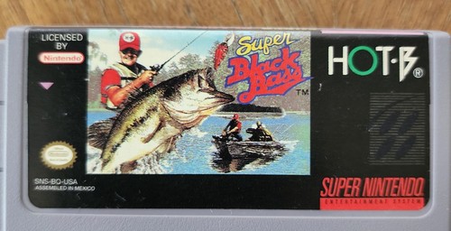 Vintage Authentic 1992 Super Nintendo SUPER BLACK BASS SNES Video Game - Picture 4 of 4