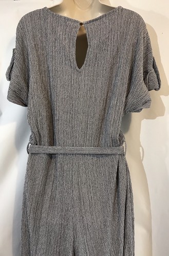 Next Size 20 Grey Textured Utility Wide Leg Belted Jumpsuit New With Tags - 第 15/21 張圖片