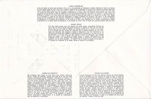 Enveloppe grand format 1er jour 1648 1989 Célébrité de la Révolution Française 1 - Bild 2 von 2