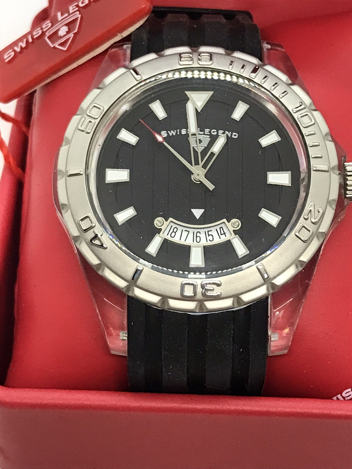 Swiss Legend Watch Portofino Collection Mineral Crystal In Box SL